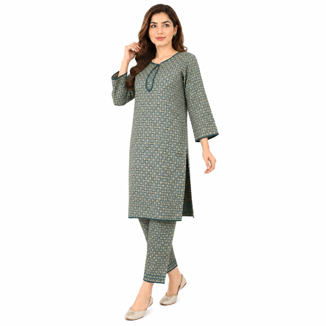 Golden Pothos –  Printed Lawn Shalwar Kameez