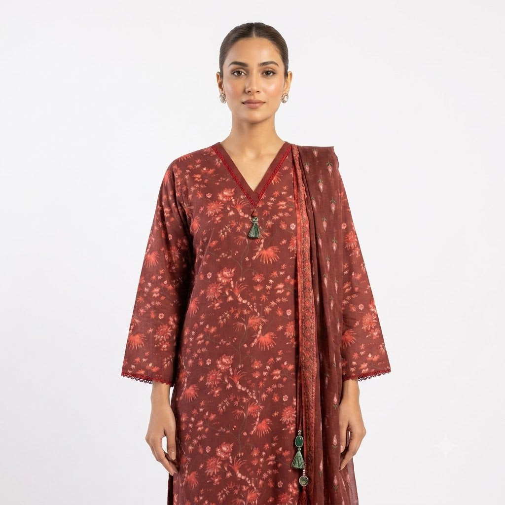 Gaillardia – Printed Shalwar Kameez with Dupatta